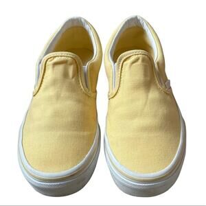 Vans Pale Yellow Slip On Sneakers Size 2.5
